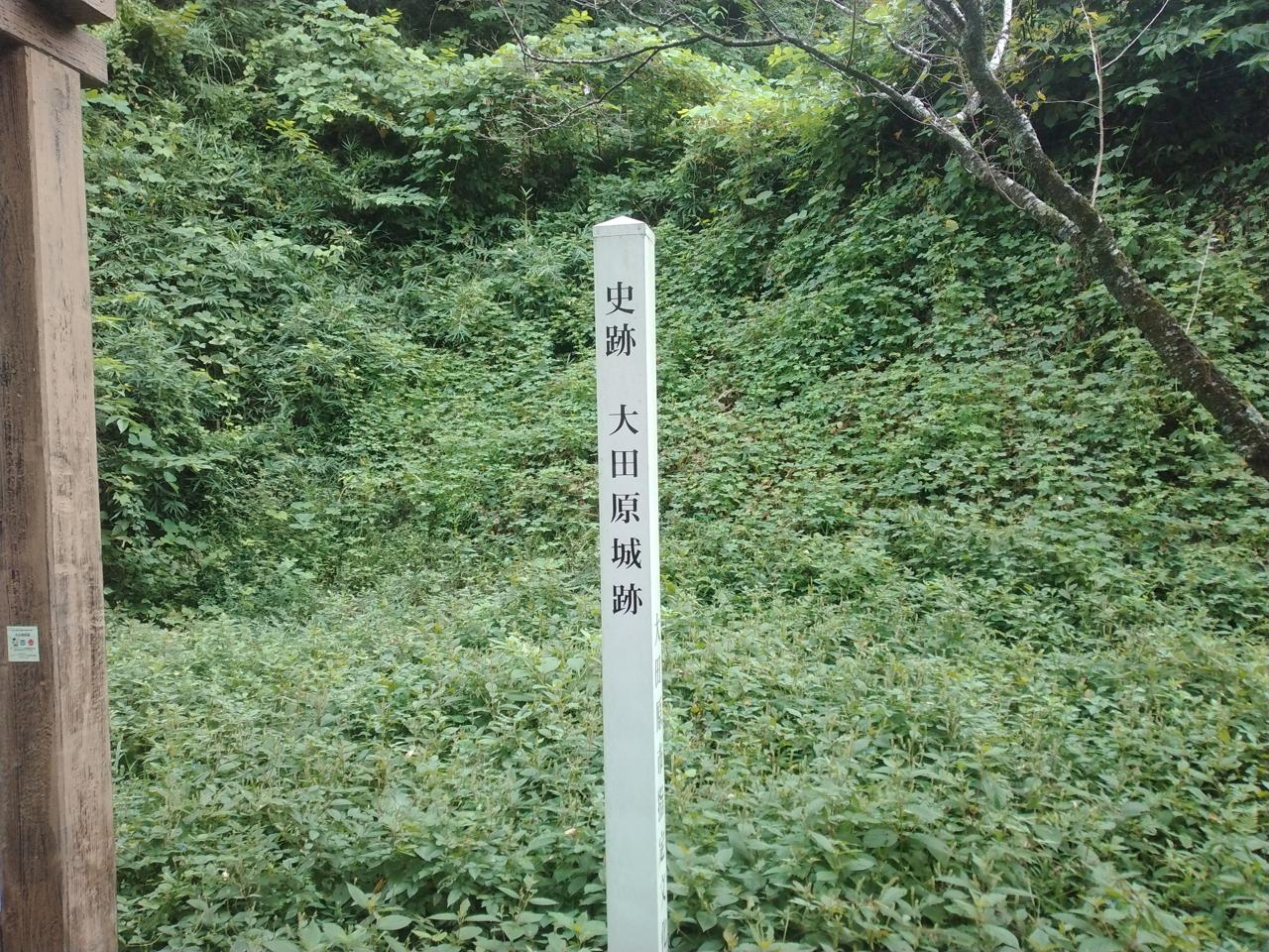 「史跡 大田原城跡」の標柱