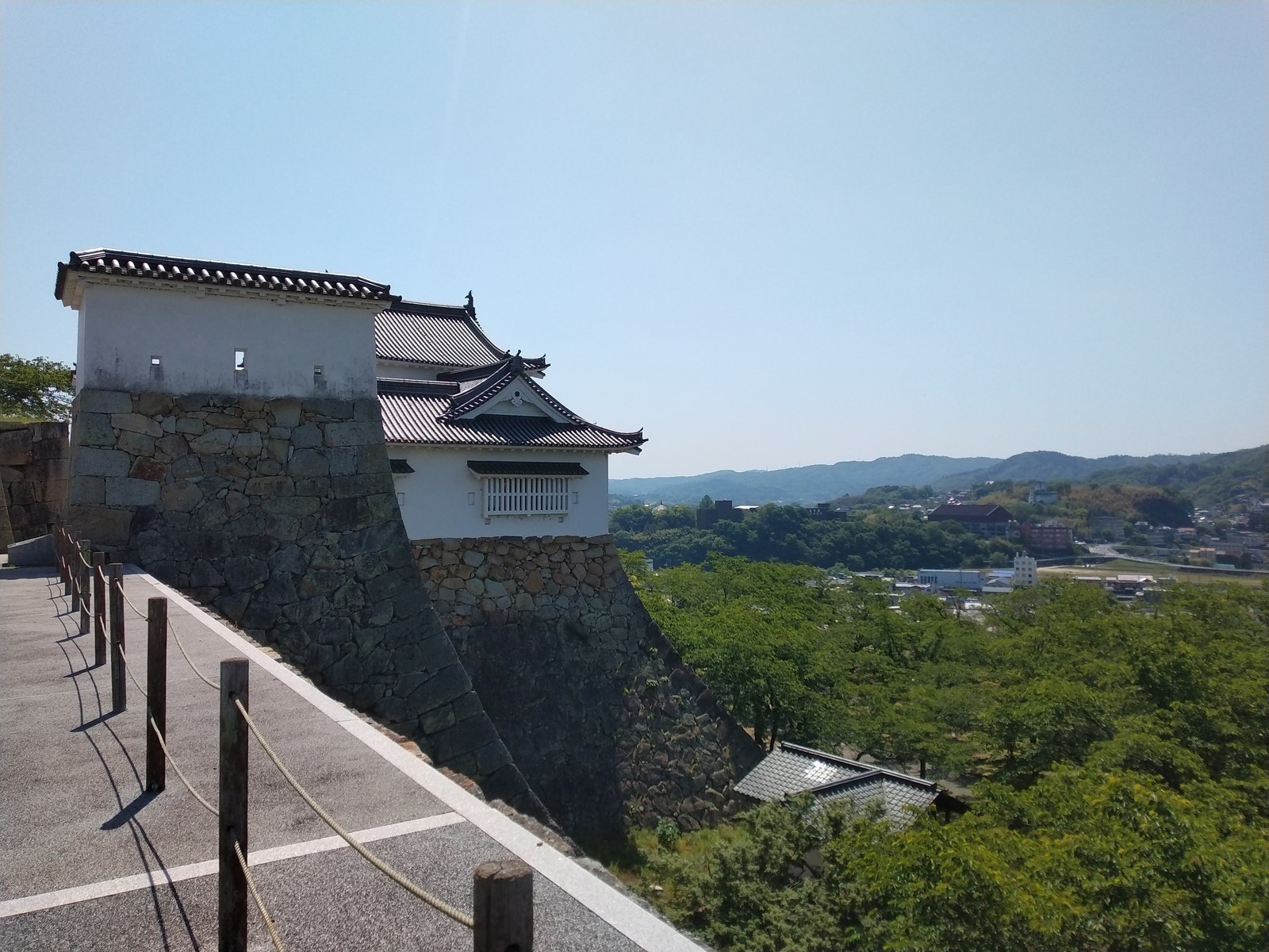 備中櫓から見下ろす津山市街地