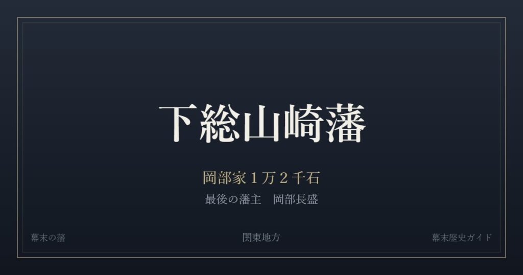 下総山崎藩　岡部家１万２千石　最後の藩主 岡部長盛