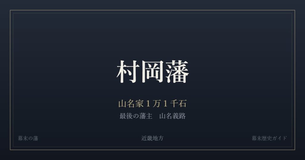 村岡藩　山名家１万１千石　最後の藩主 山名義路