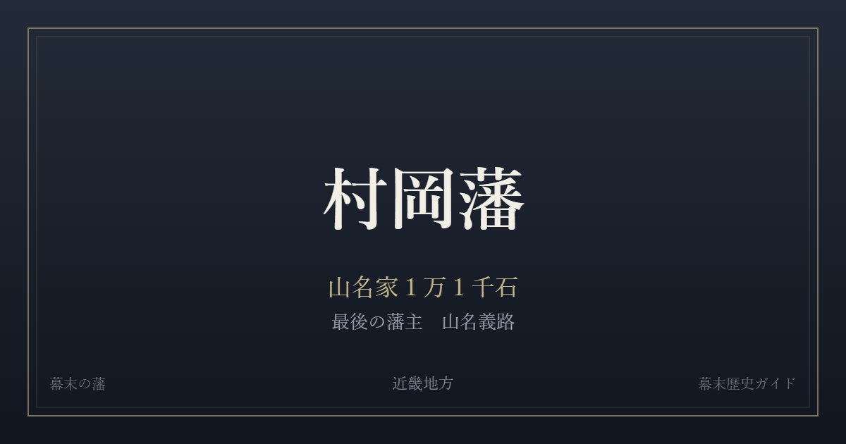 村岡藩　山名家１万１千石　最後の藩主 山名義路