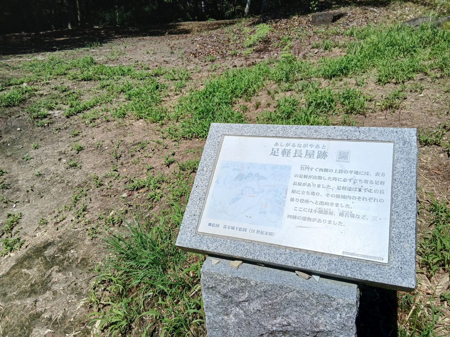 苗木城の天守展望台と入道雲