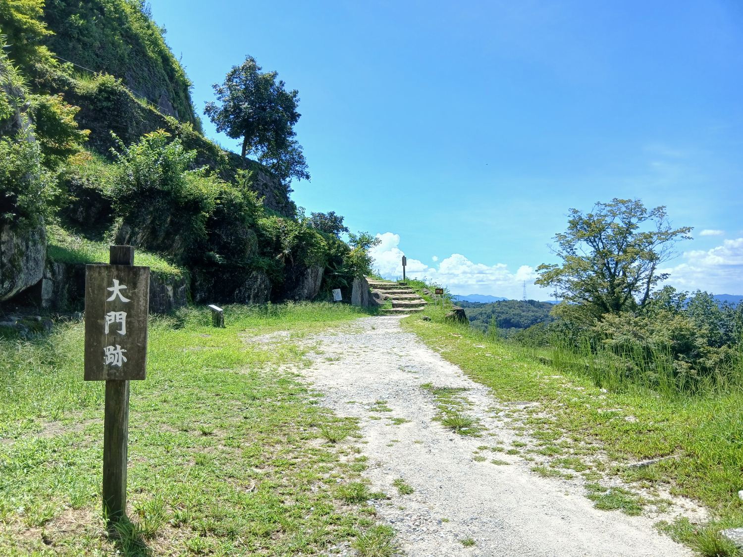 遠くから見た苗木城