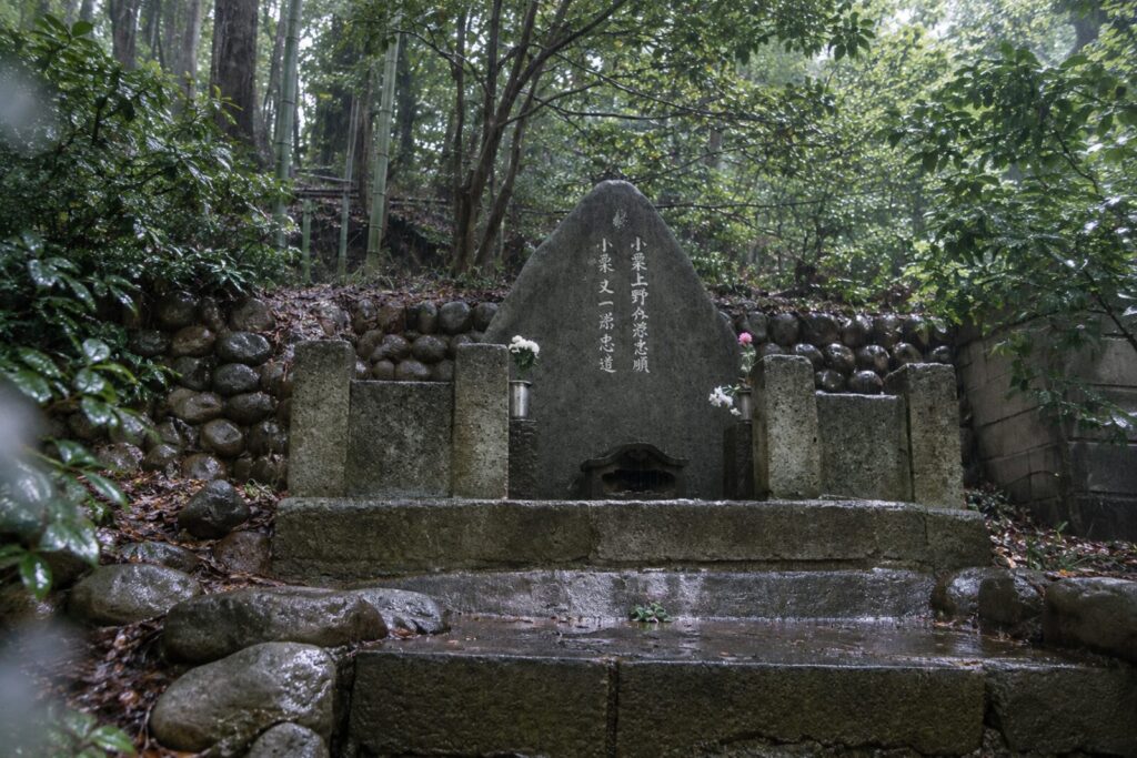 東善寺に並ぶ小栗忠順・又一父子の墓