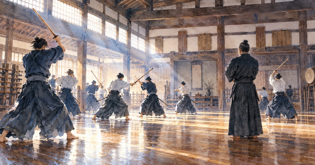 新選組隊士の剣術流派——天然理心流・神道無念流・北辰一刀流、誰が何を学んだのかのイメージイラスト