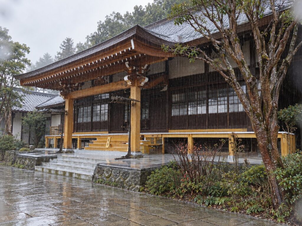 小栗が身を寄せた東善寺の本堂（群馬県高崎市倉渕町権田）