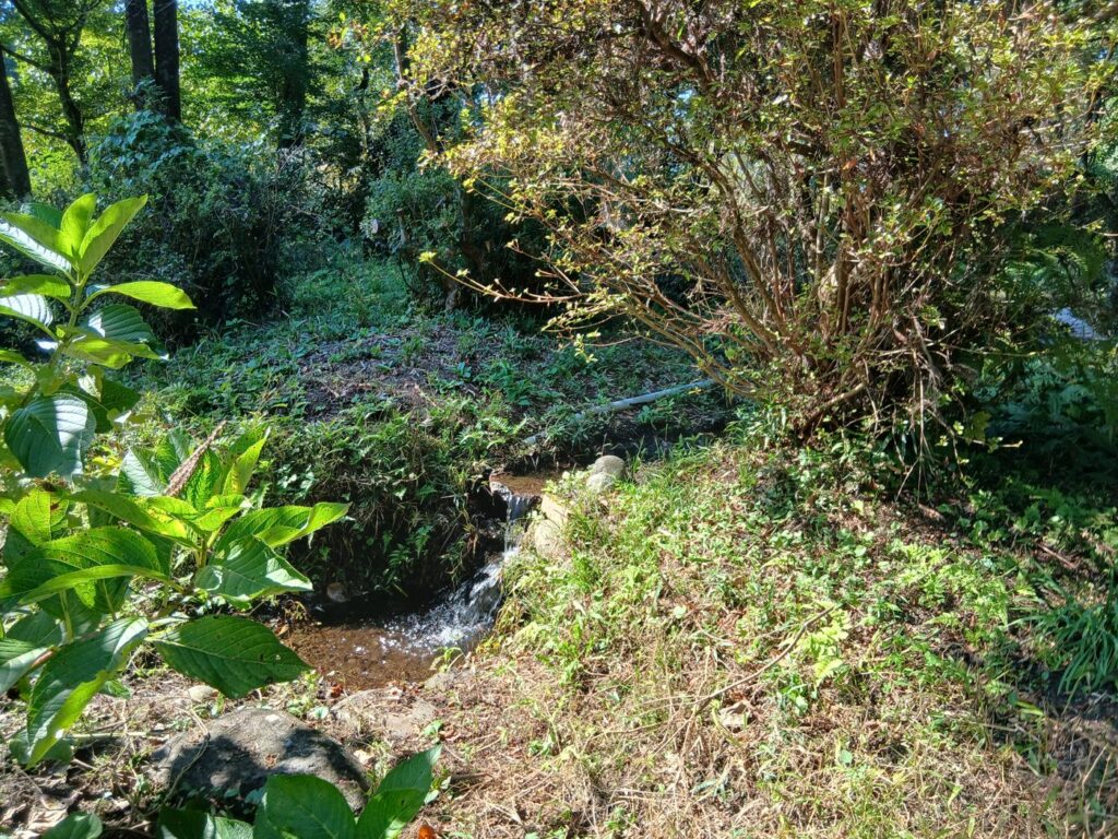 人工的な小水路 小高用水の名残か