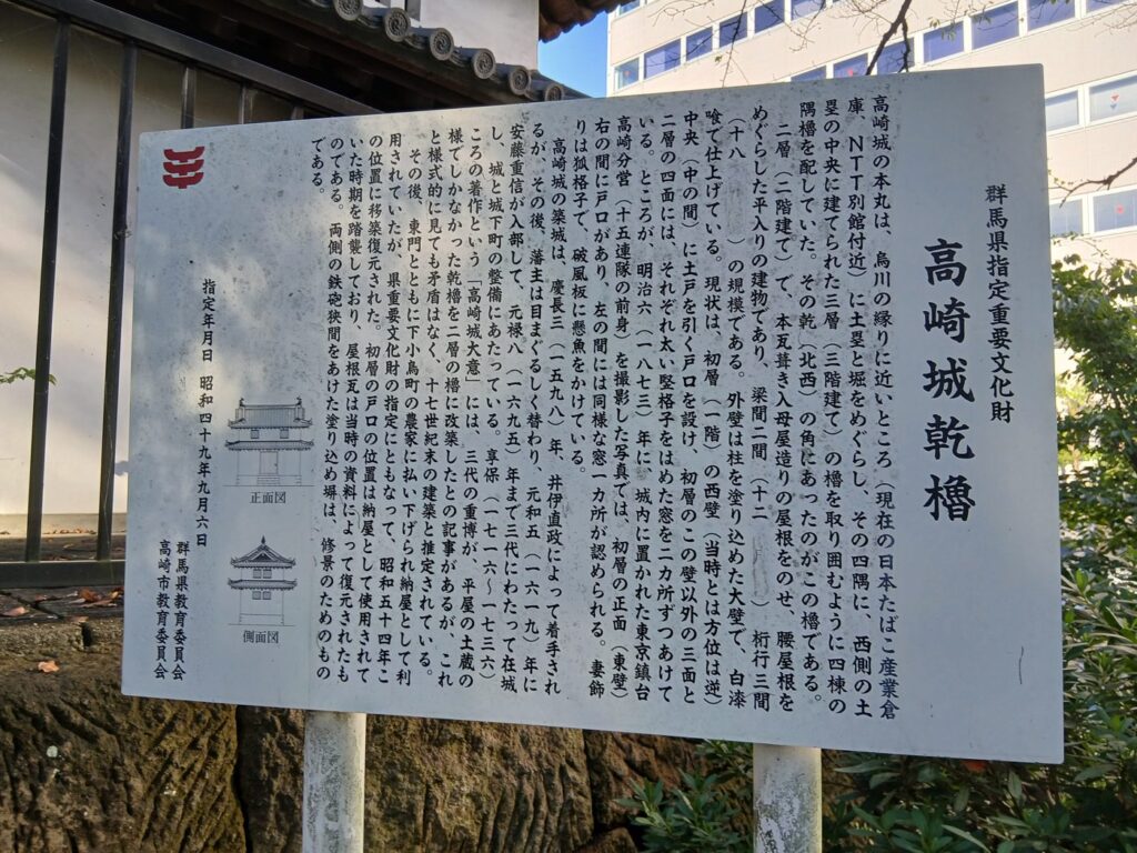 高崎城跡 小栗父子の捕縛にかかわった藩の城
