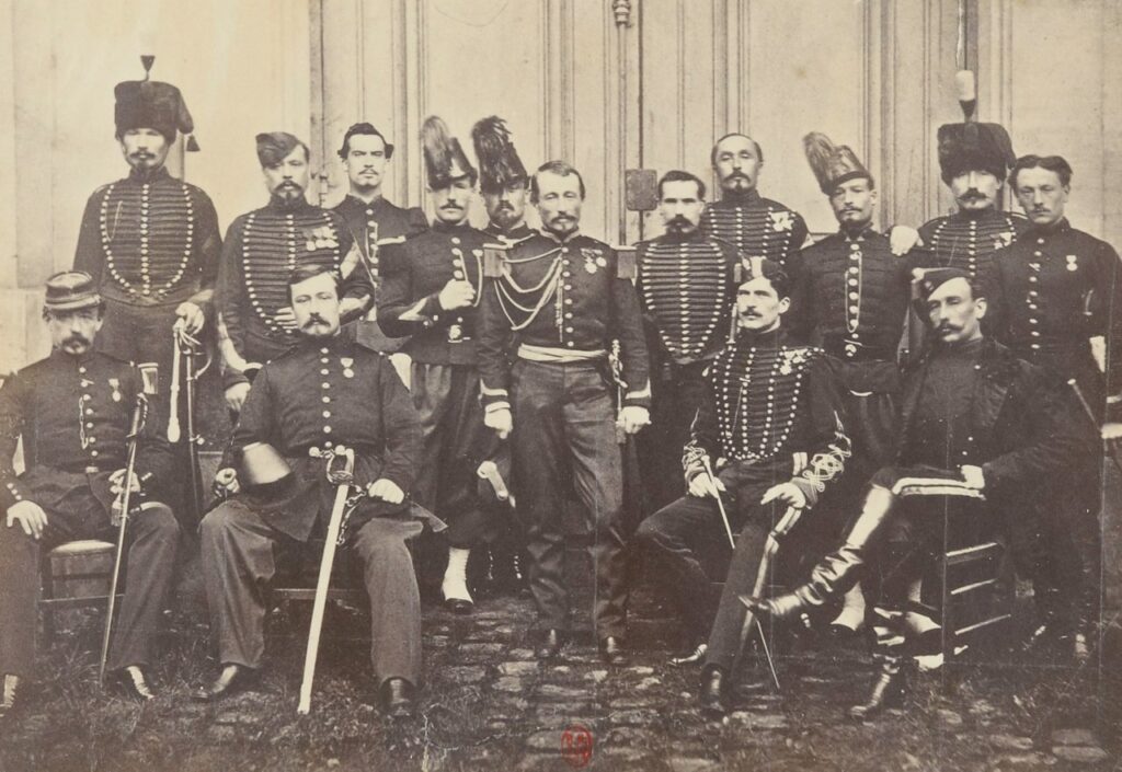1867年に来日したフランス軍事顧問団の士官たち
