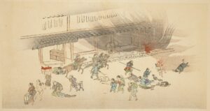 蛤御門の戦いを描いた錦絵