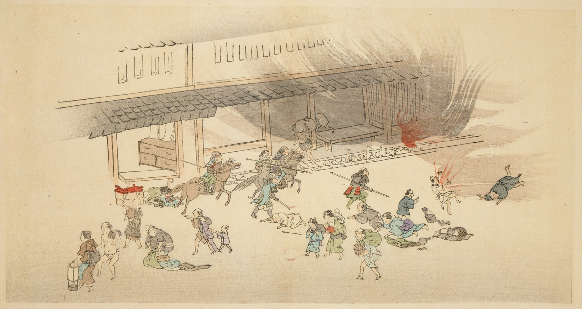 蛤御門の戦いを描いた錦絵
