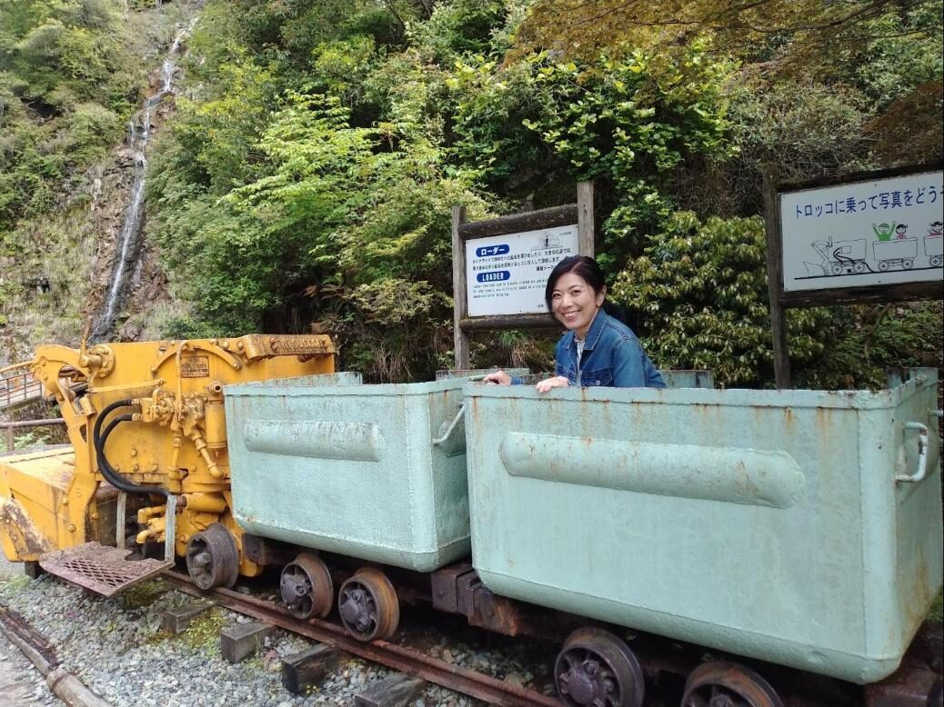 生野銀山 鉱石を運んだトロッコ